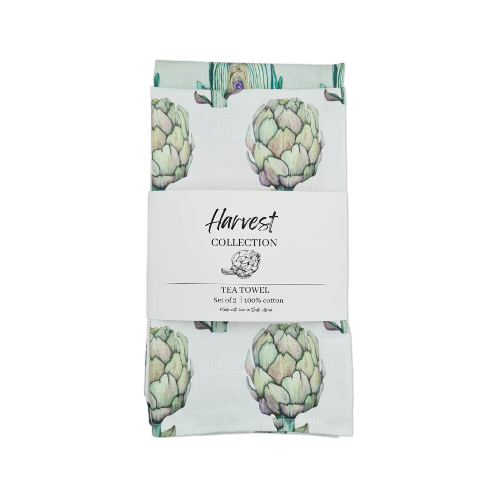 HC Artichoke Tea Towel Packaged